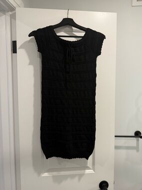 Flying Tomato Black Knit Mini Dress